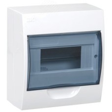 Щит распределительный навесной ЩРн-П-8 IP41 пластиковый белый прозрачная дверь IEK