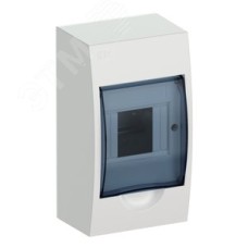 Щит распределительный навесной ЩРн-П-4 IP41 пластиковый белый прозрачная дверь IEK