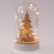 Светильник декоративный новогодний Рождество, теплый белый, 20 LED, h 18 см, 3*АА, IP20