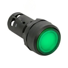 Кнопка зеленая SW2C-10D с подсветкой неон 1нз+1р IP54
